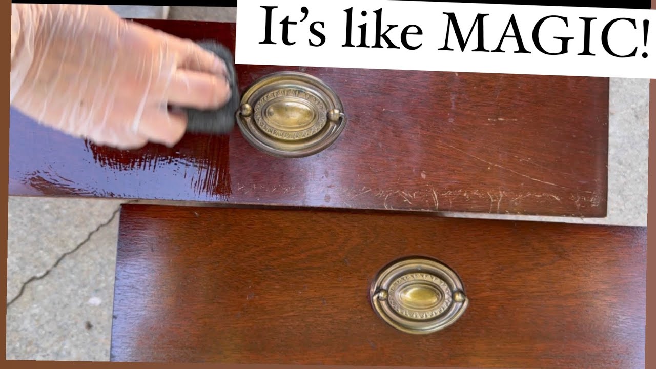 It’s LIKE MAGIC! How to Refinish Wood Furniture without sanding