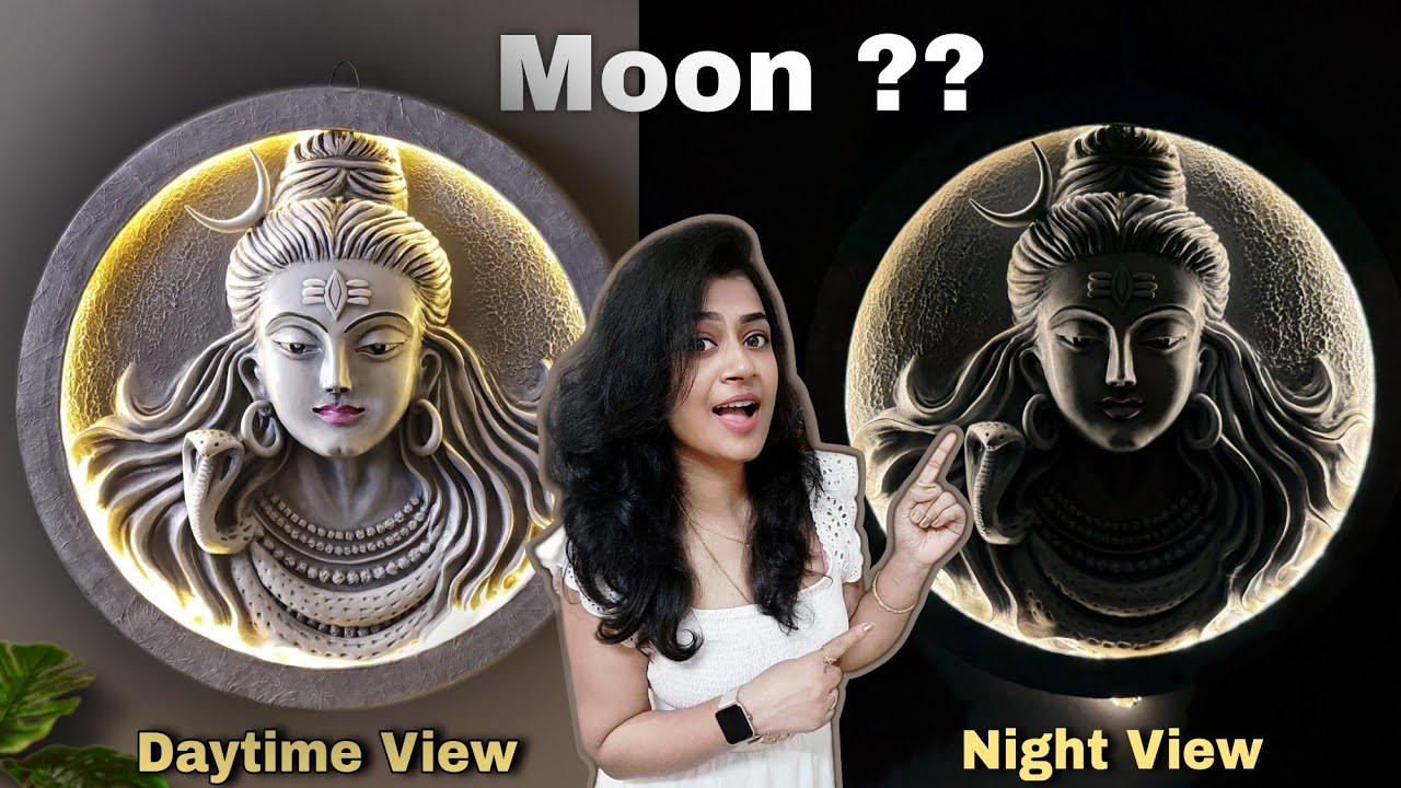 MOON or MAGIC?✨️ Mesmerizing Shiva Wall Art with Hidden Glow!